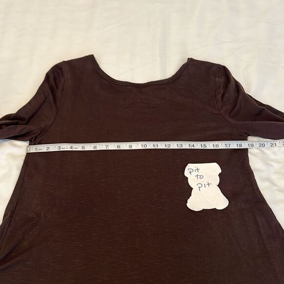 Target sizeM long sleeve brown with brown & cream tie dye sleeve cuffs tunic EUC - Picture 7 of 9